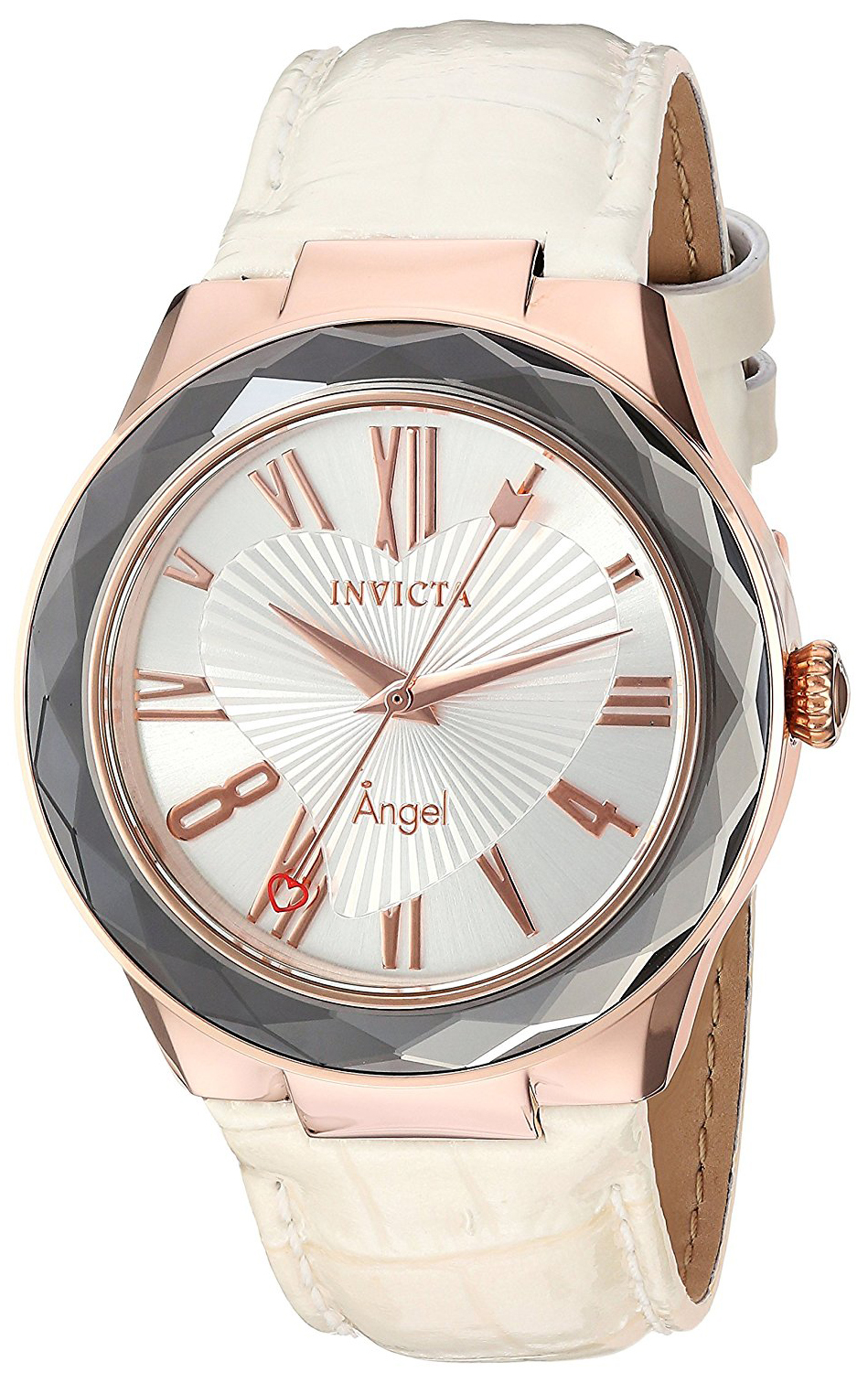 Invicta Angel Dameklokke 22541 Sølvfarget/Lær Ø38 mm - Invicta