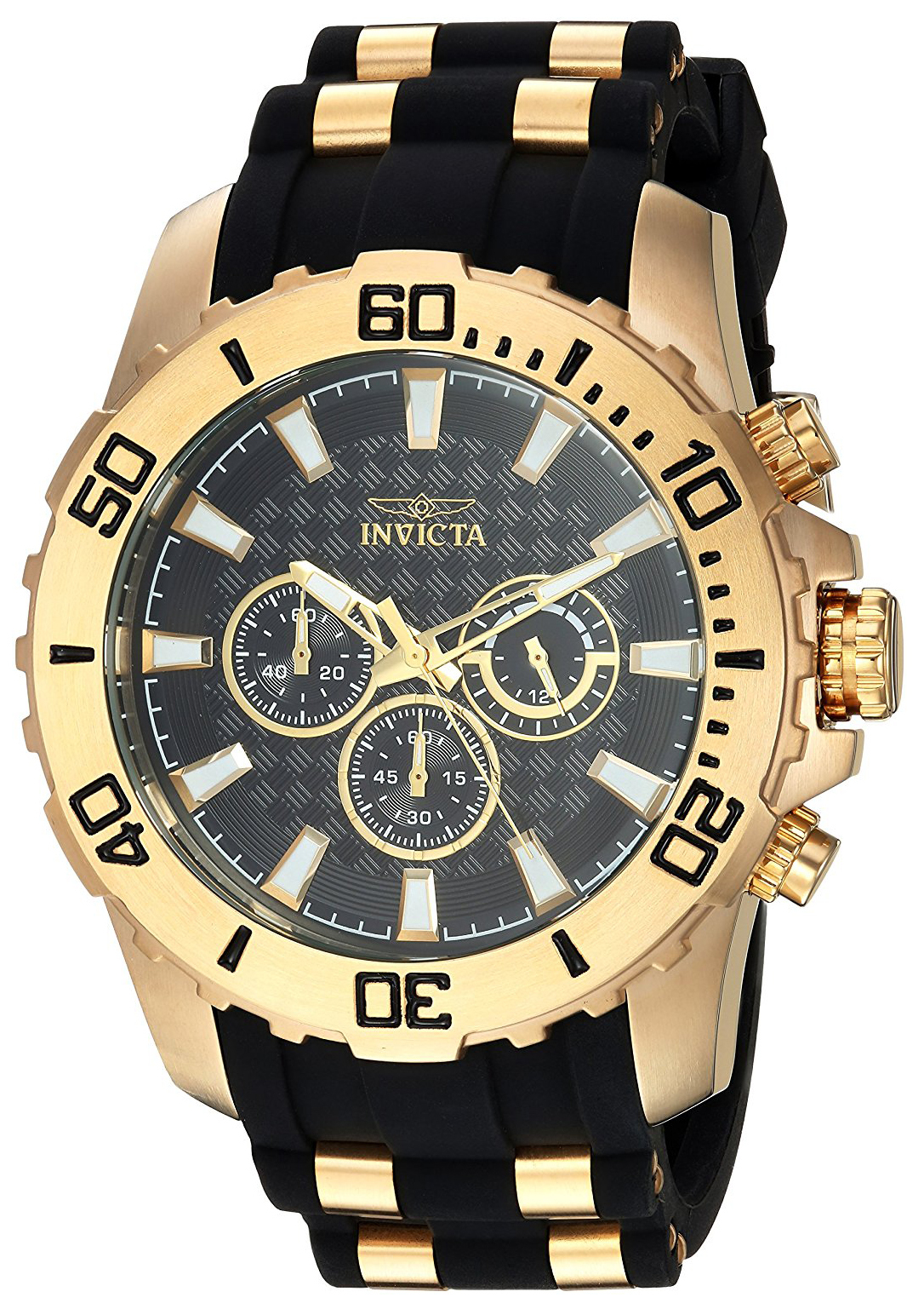 Invicta Pro Diver Herreklokke 22557 Sort/Gulltonet stål Ø50 mm - Invicta