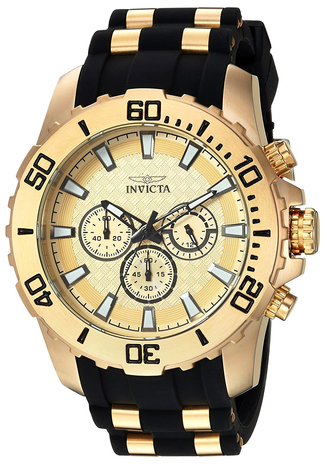 Invicta Pro Diver Herreklokke 22558 Gulltonet/Gulltonet stål Ø50 mm - Invicta