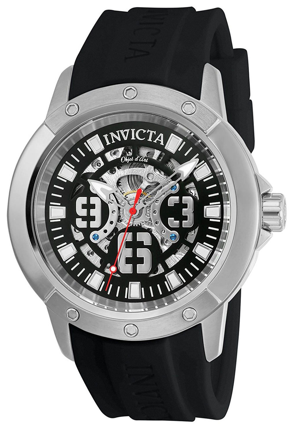 Invicta 99999 Herreklokke 22629 Sort/Gummi Ø46 mm - Invicta