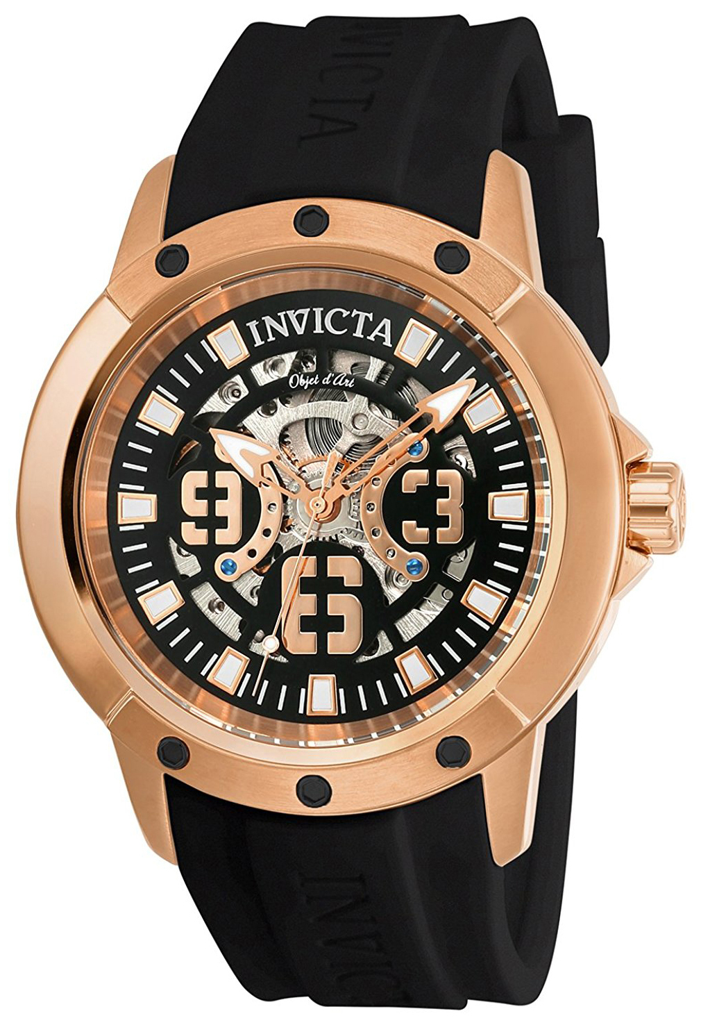 Invicta 99999 Herreklokke 22631 Sort/Gummi Ø46 mm - Invicta