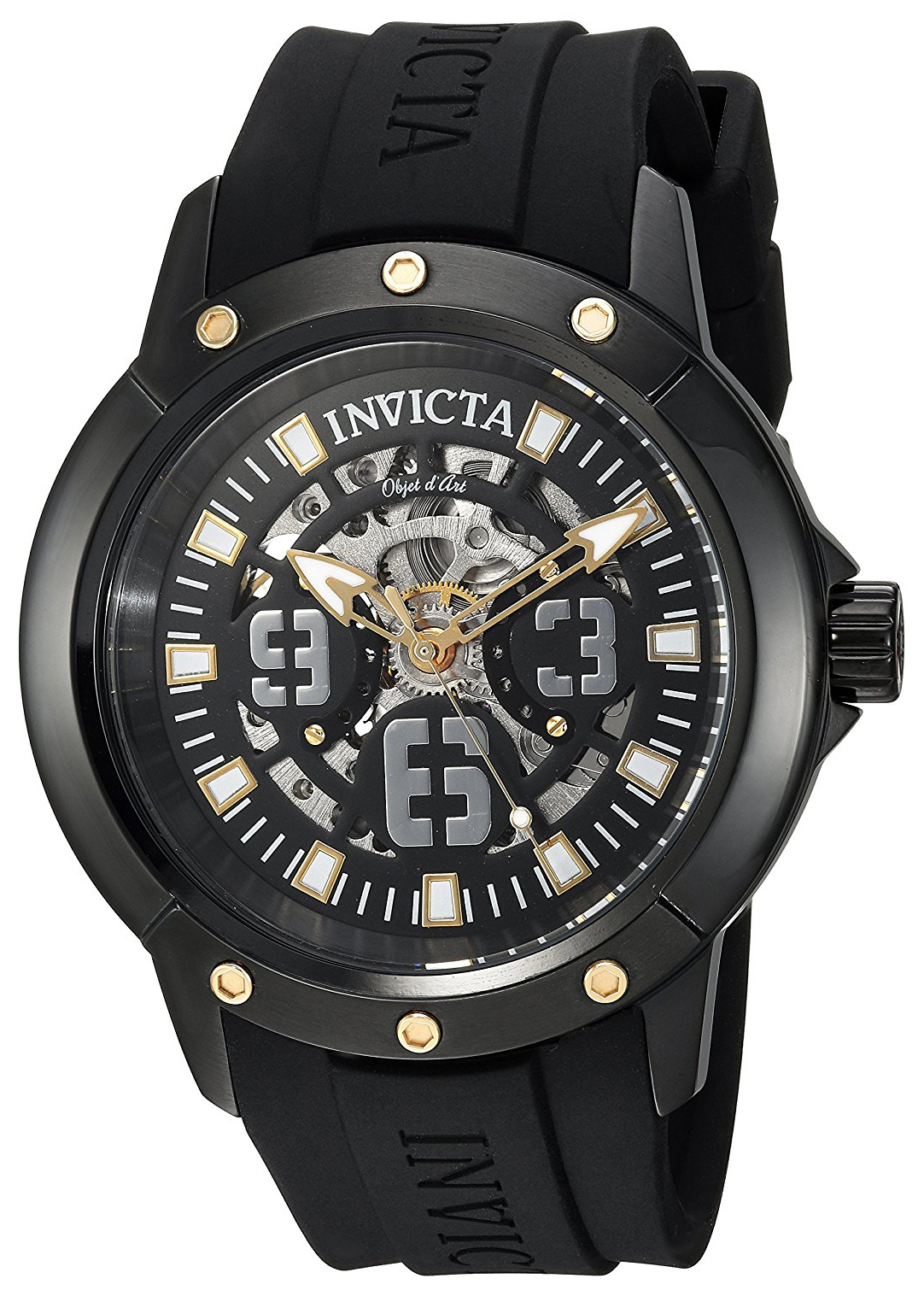 Invicta 99999 Herreklokke 22632 Sort/Gummi Ø46 mm - Invicta