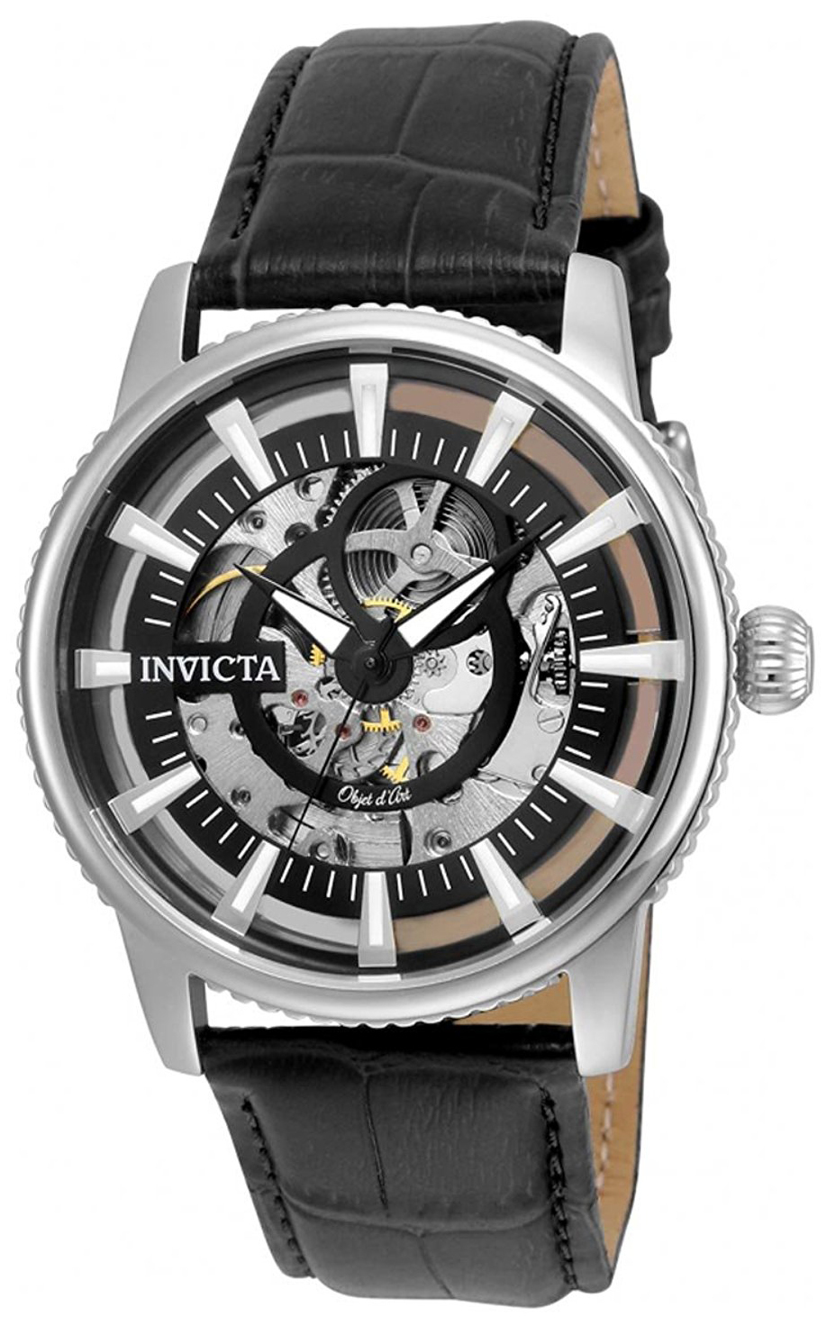 Invicta 99999 Herreklokke 22641 Sort/Lær Ø42 mm - Invicta