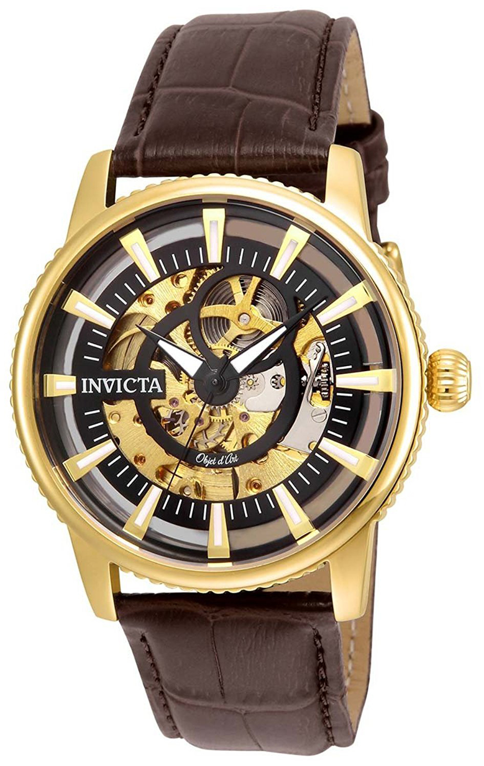 Invicta 99999 Herreklokke 22642 Sort/Lær Ø42 mm - Invicta