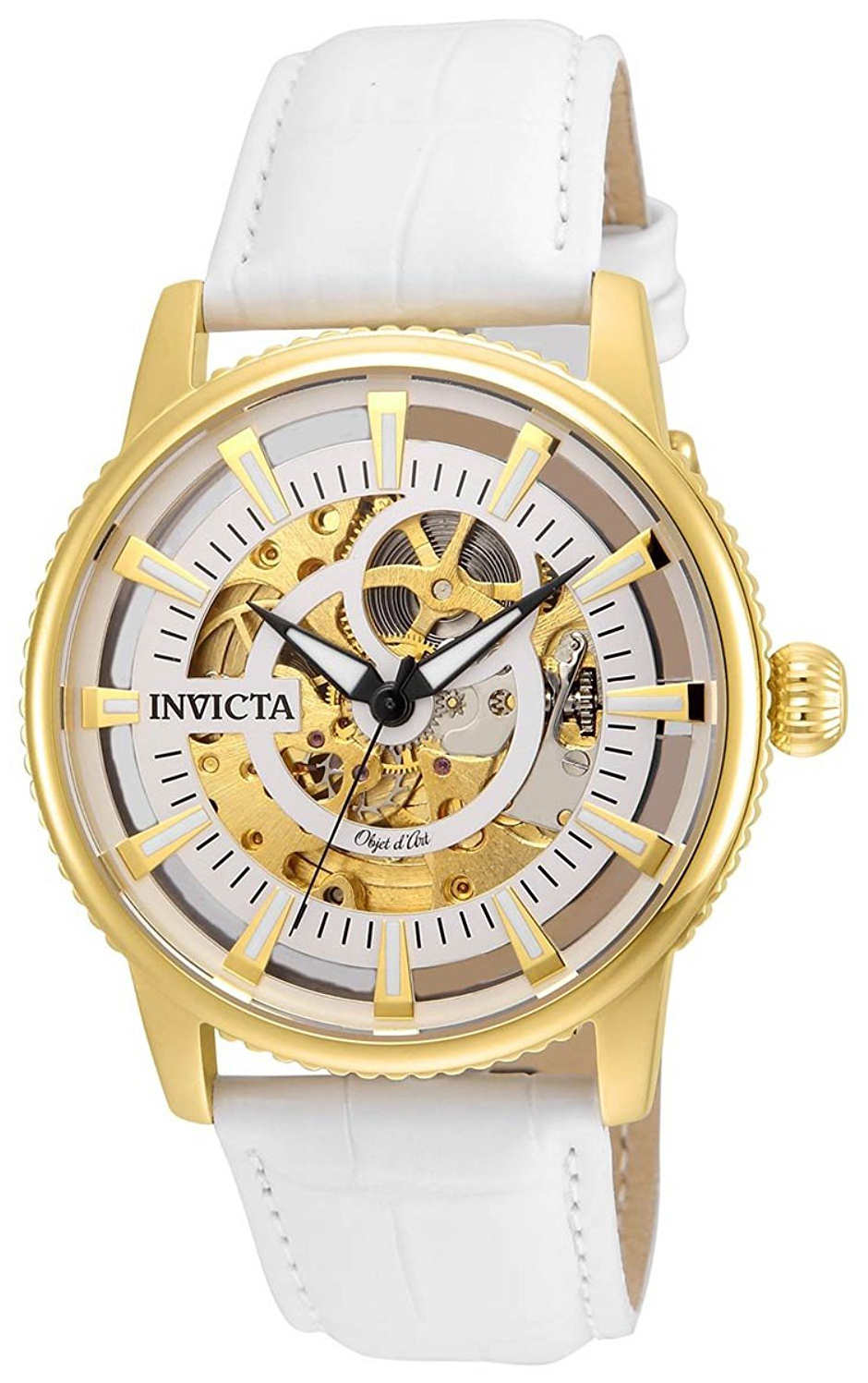 Invicta 99999 Herreklokke 22643 Hvit/Lær Ø42 mm - Invicta