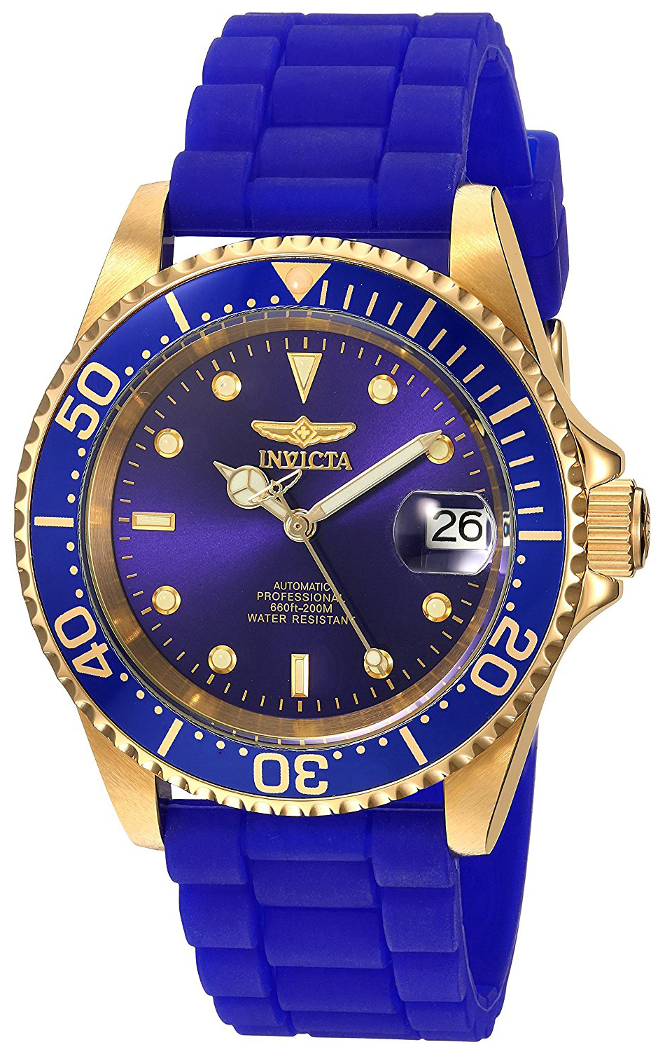 Invicta Pro Diver Herreklokke 23682 Blå/Gummi Ø40 mm - Invicta