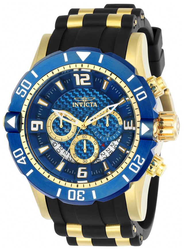 Invicta Pro Diver Herreklokke 23704 Blå/Gulltonet stål Ø50 mm - Invicta