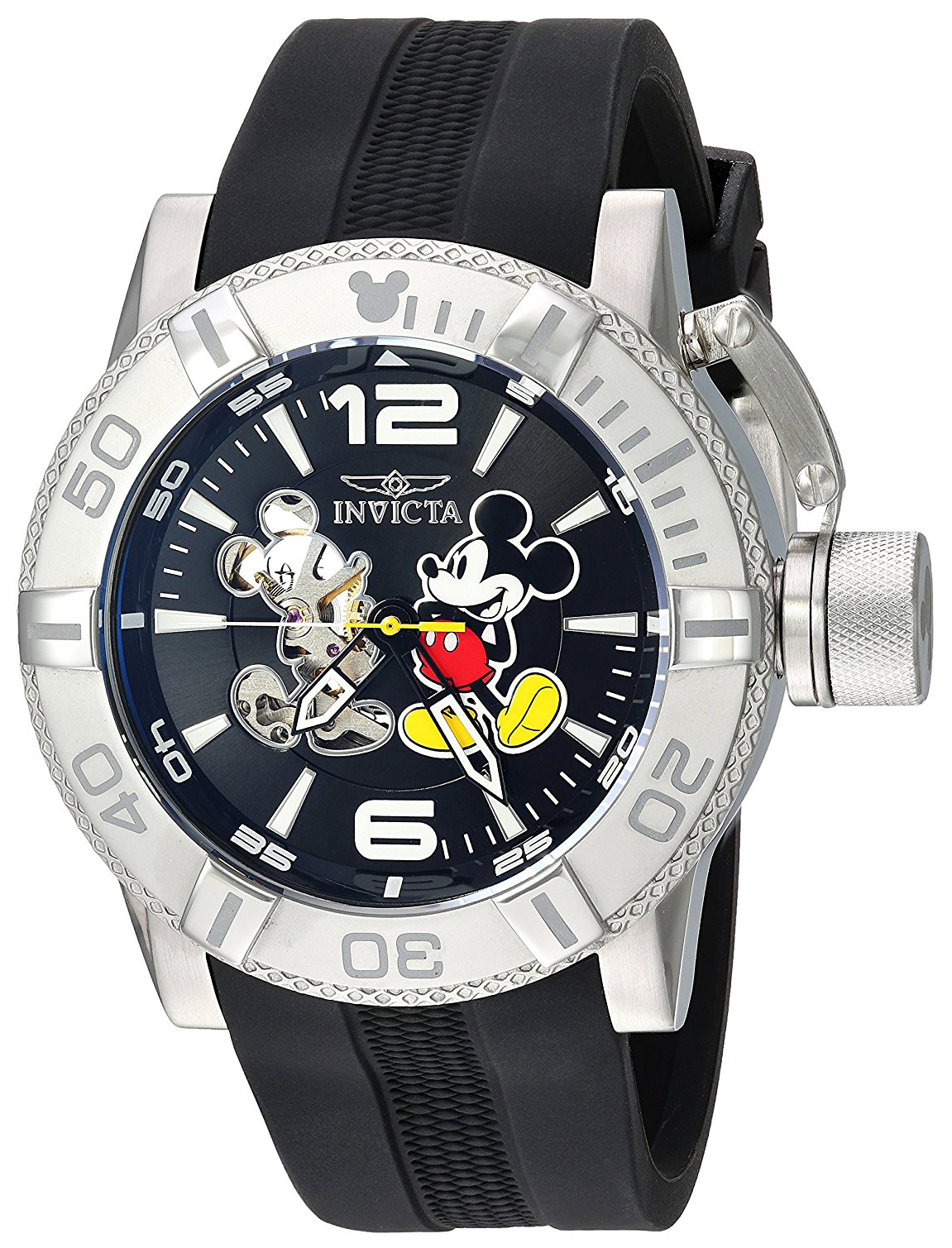 Invicta 99999 Herreklokke 23792 Sort/Gummi Ø50 mm - Invicta