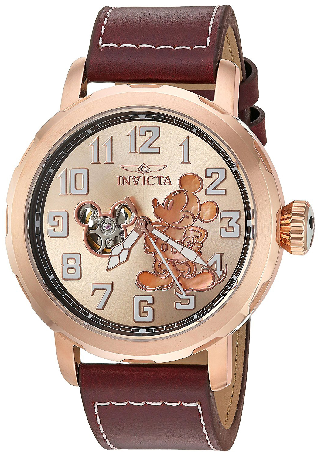 Invicta 99999 Herreklokke 23793 Rosegullfarget/Lær Ø50 mm - Invicta