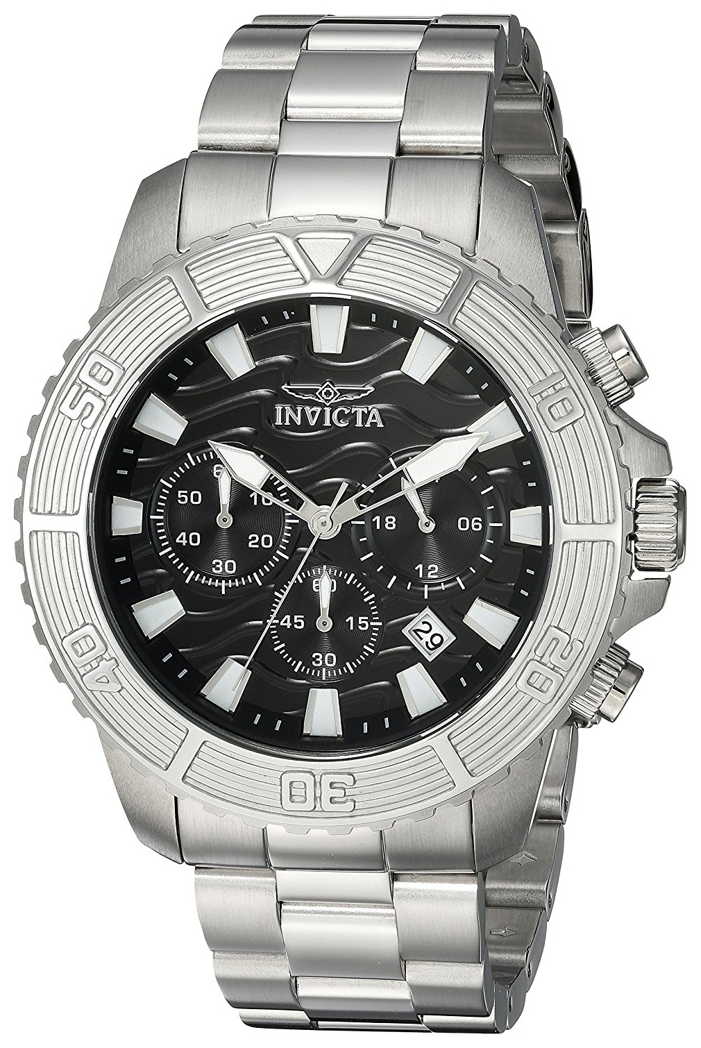 Invicta Pro Diver Herreklokke 23998 Sort/Stål Ø46 mm - Invicta