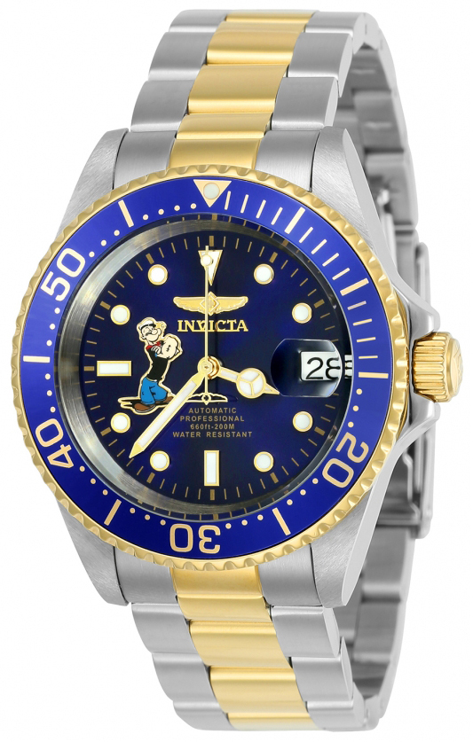 Invicta 99999 Herreklokke 24487 Blå/Gulltonet stål Ø40 mm - Invicta