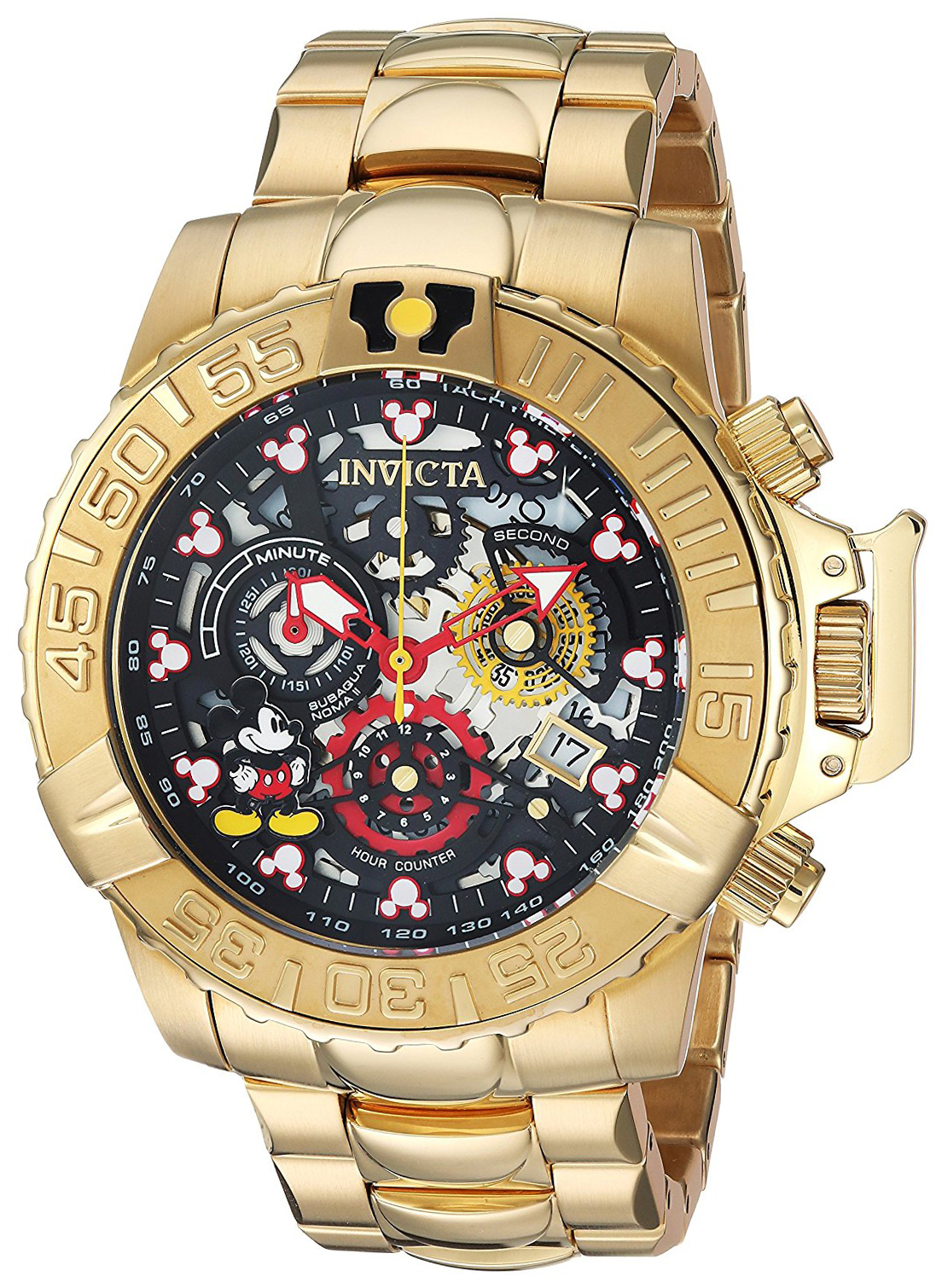 Invicta 99999 Herreklokke 24504 Sort/Gulltonet stål Ø47 mm - Invicta