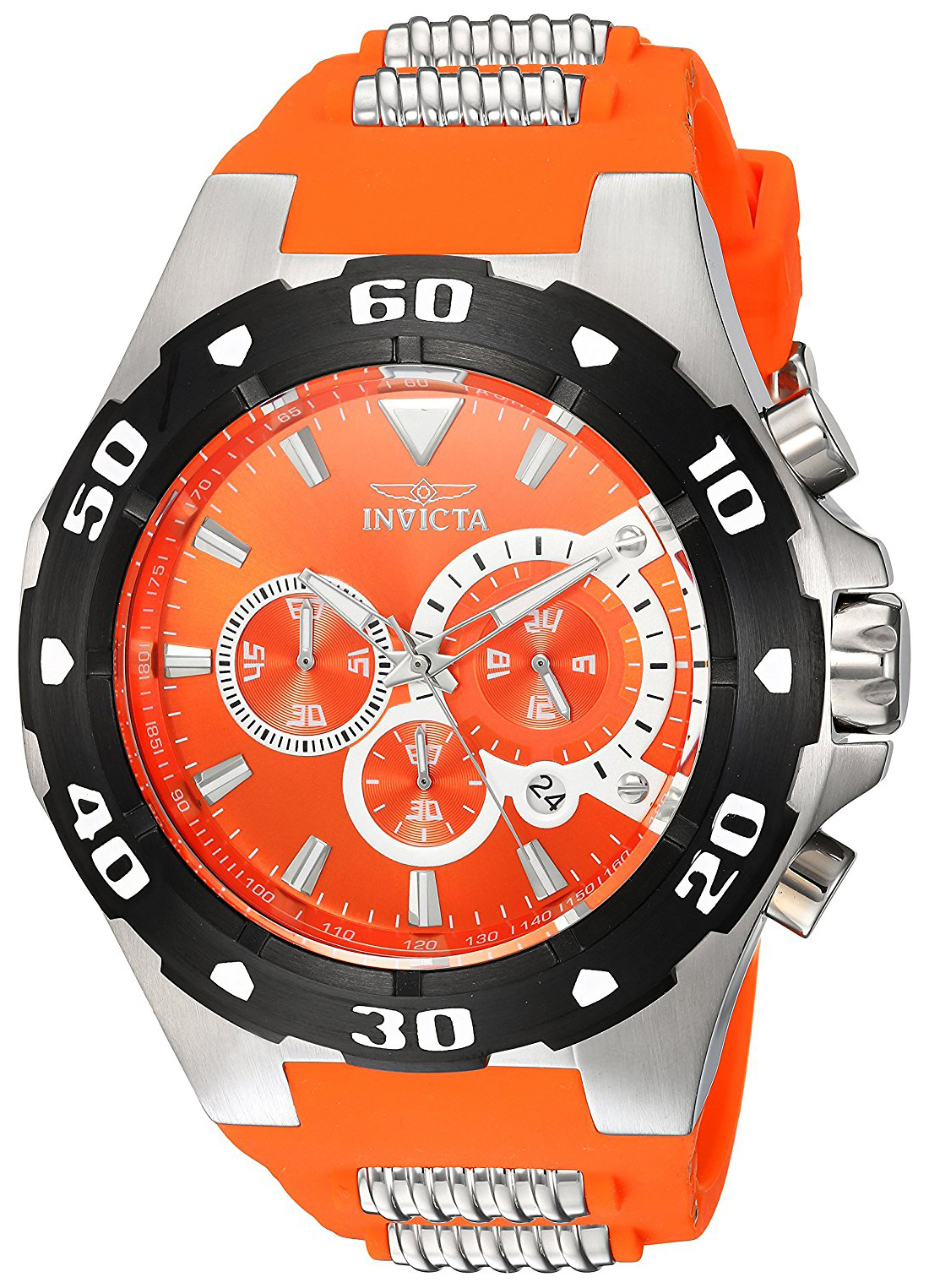 Invicta Pro Diver Herreklokke 24680 Orange/Stål Ø52 mm - Invicta