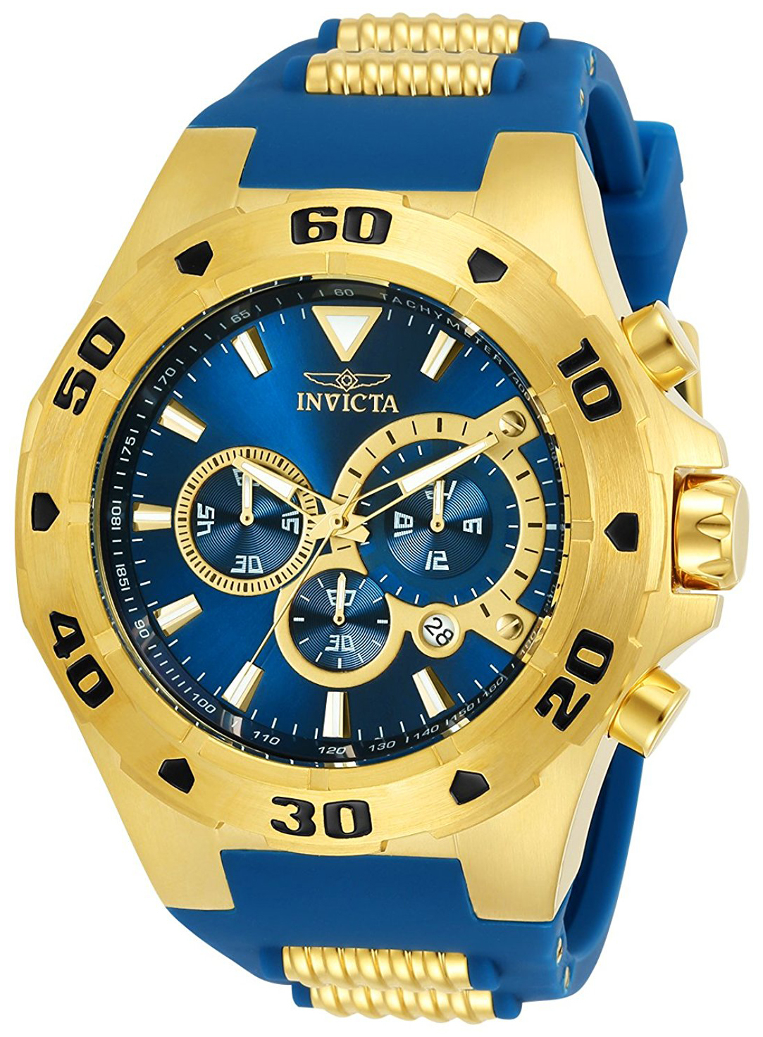 Invicta Pro Diver Herreklokke 24681 Blå/Gulltonet stål Ø52 mm - Invicta