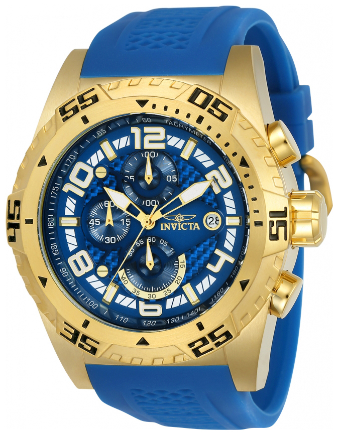 Invicta Pro Diver Herreklokke 24713 Blå/Gummi Ø51 mm - Invicta