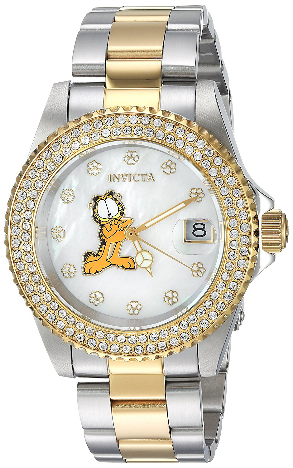 Invicta 99999 Dameklokke 24869 Hvit/Gulltonet stål Ø40 mm - Invicta