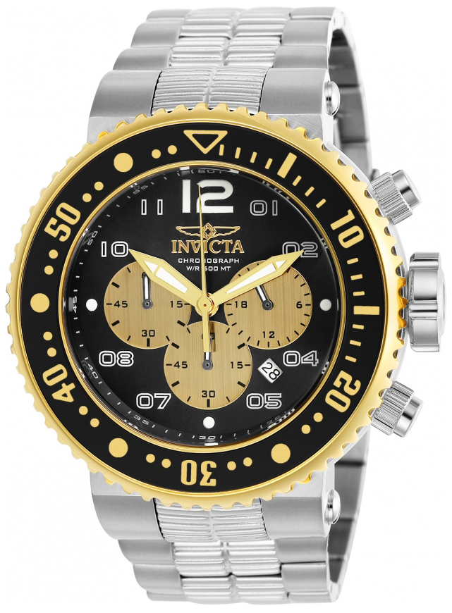 Invicta Pro Diver Herreklokke 25075 Sort/Stål Ø52 mm - Invicta