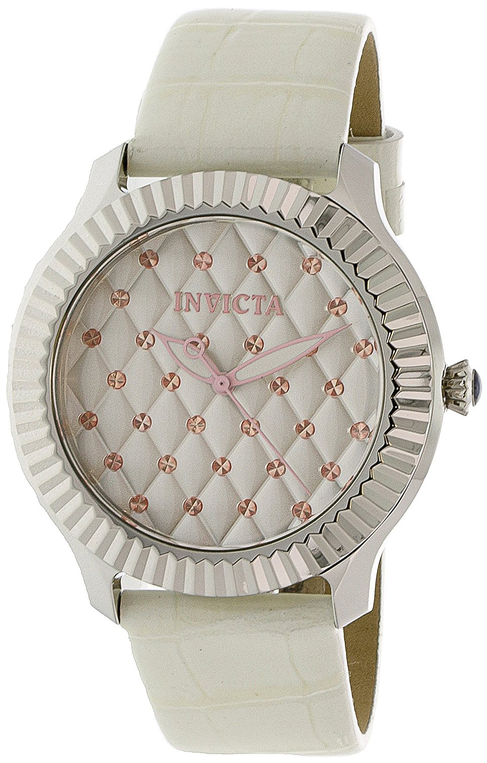 Invicta Angel Dameklokke 25744 Sølvfarget/Lær Ø40.5 mm - Invicta