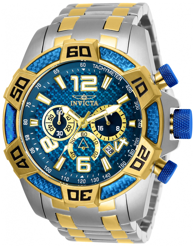 Invicta Pro Diver Herreklokke 25855 Blå/Gulltonet stål Ø50 mm - Invicta