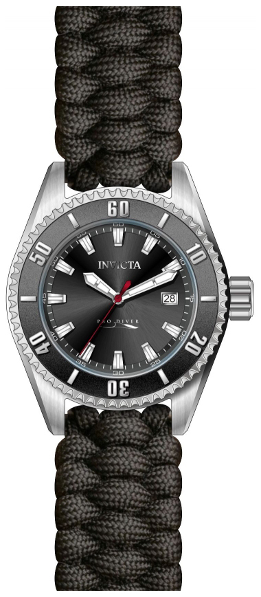 Invicta Pro Diver Herreklokke 26024 Sort/Tekstil Ø46 mm - Invicta