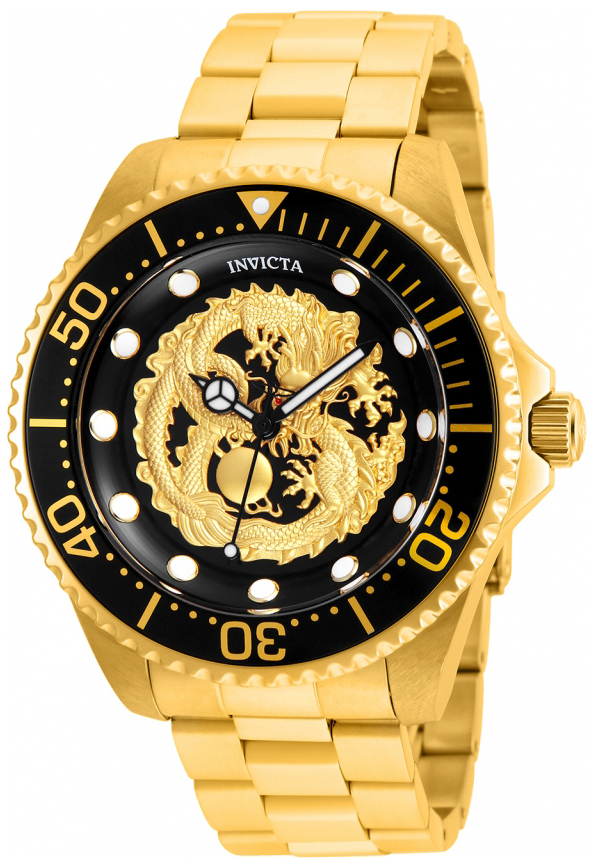 Invicta Pro Diver Herreklokke 26490 Sort/Gulltonet stål Ø47 mm - Invicta