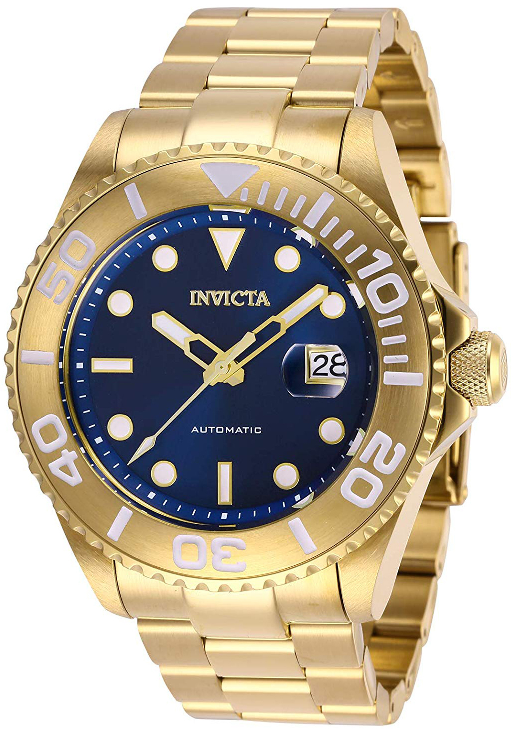 Invicta Pro Diver Herreklokke 27307 Blå/Gulltonet stål Ø47 mm - Invicta