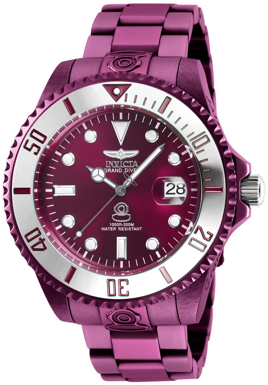 Invicta Pro Diver Herreklokke 27535 Lilla/Stål Ø47 mm - Invicta