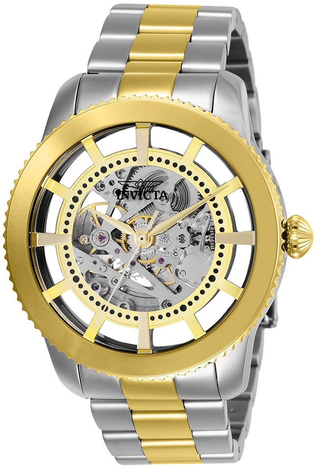 Invicta 99999 Herreklokke 27552 Skjelettkuttet/Gulltonet stål Ø45 mm - Invicta