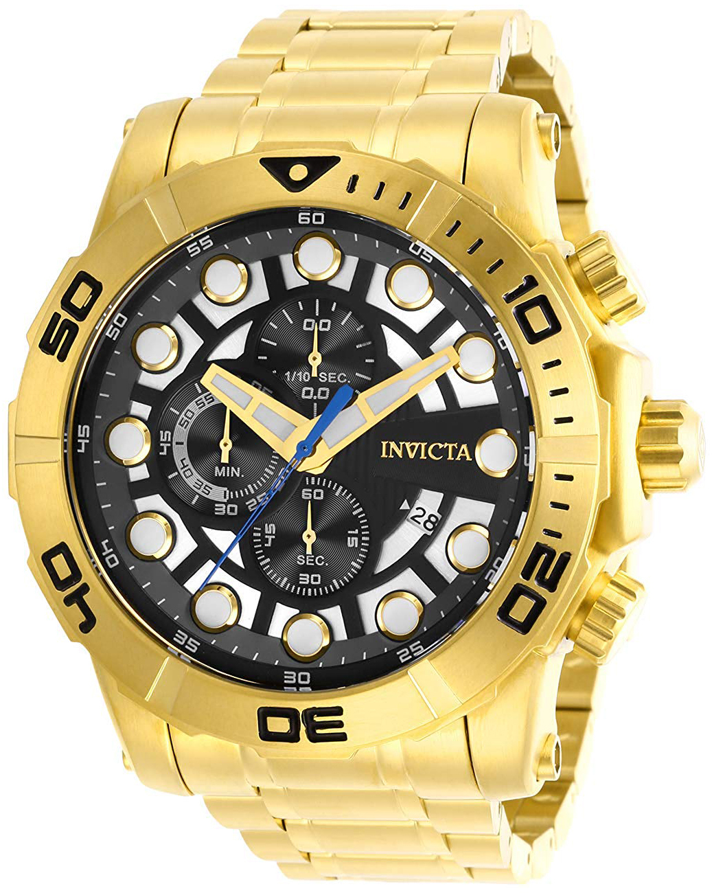 Invicta 99999 Herreklokke 28264 Flerfarget/Gulltonet stål Ø54 mm - Invicta