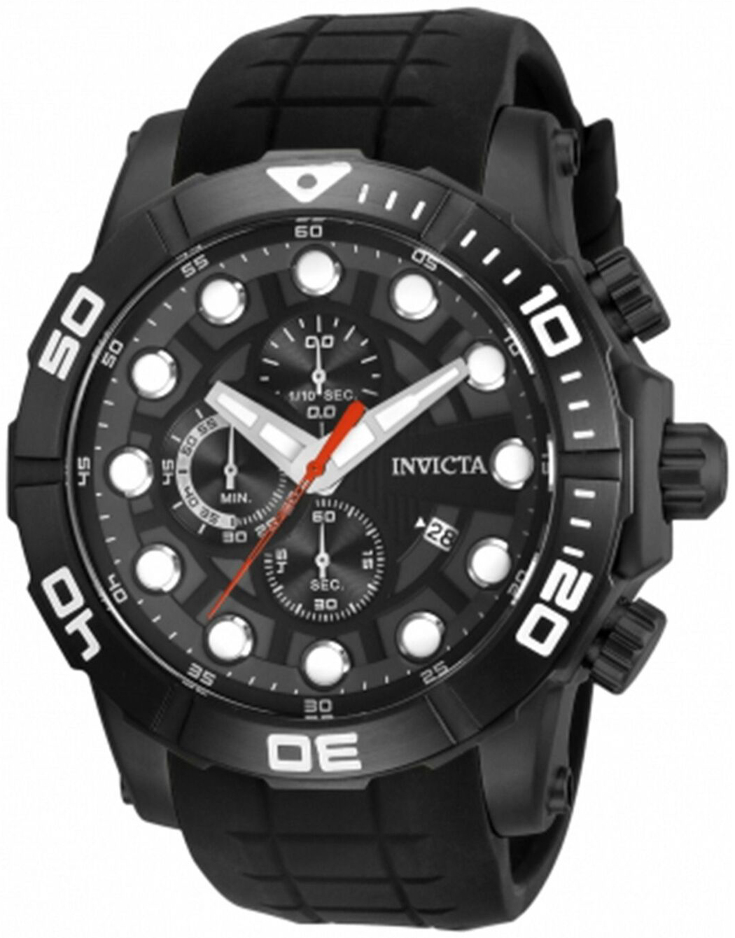 Invicta 99999 Herreklokke 28273 Sort/Gummi Ø54 mm - Invicta