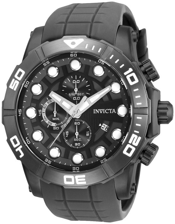 Invicta 99999 Herreklokke 28275 Sort/Gummi Ø54 mm - Invicta