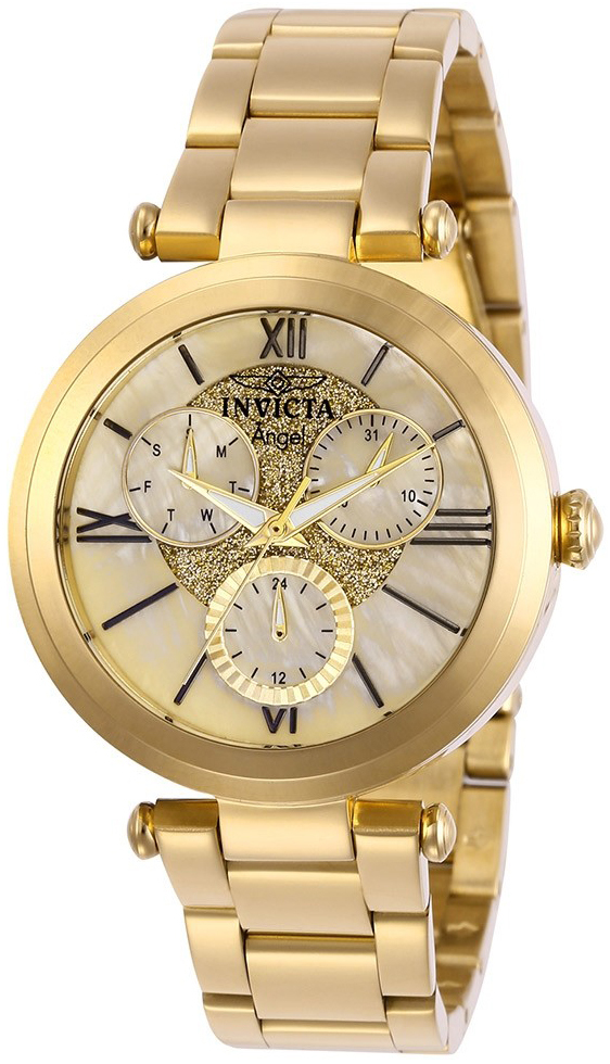 Invicta Angel Dameklokke 28926 Gulltonet/Gulltonet stål Ø36 mm - Invicta