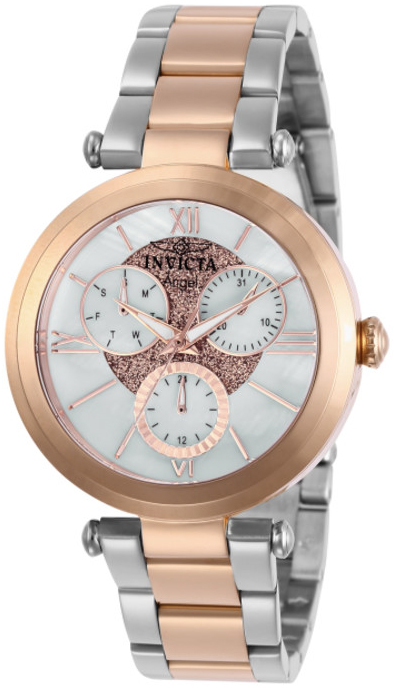 Invicta Angel Dameklokke 28932 Flerfarget/Rose-gulltonet stål Ø36 mm - Invicta