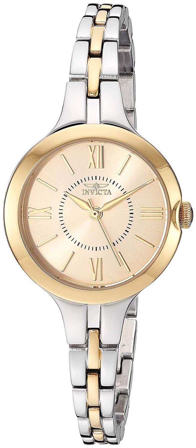 Invicta Angel Dameklokke 29346 Rosegullfarget/Gulltonet stål Ø28 mm - Invicta