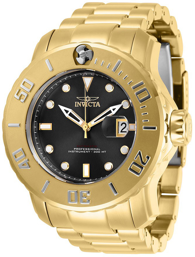 Invicta Pro Diver Herreklokke 29354 Sort/Gulltonet stål Ø50 mm - Invicta