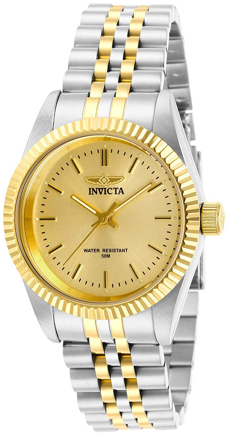 Invicta Specialty Dameklokke 29405 Champagnefarget/Gulltonet stål - Invicta