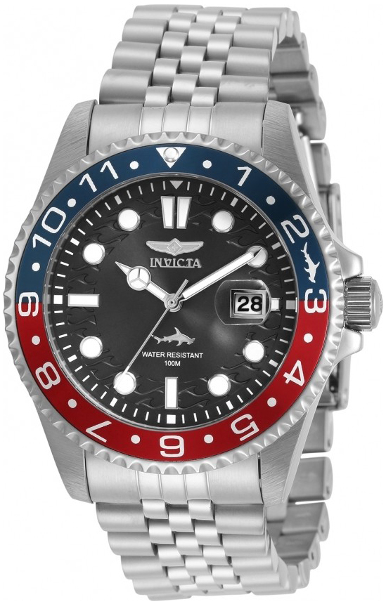 Invicta Herreklokke 30619 Sort/Stål Ø43 mm