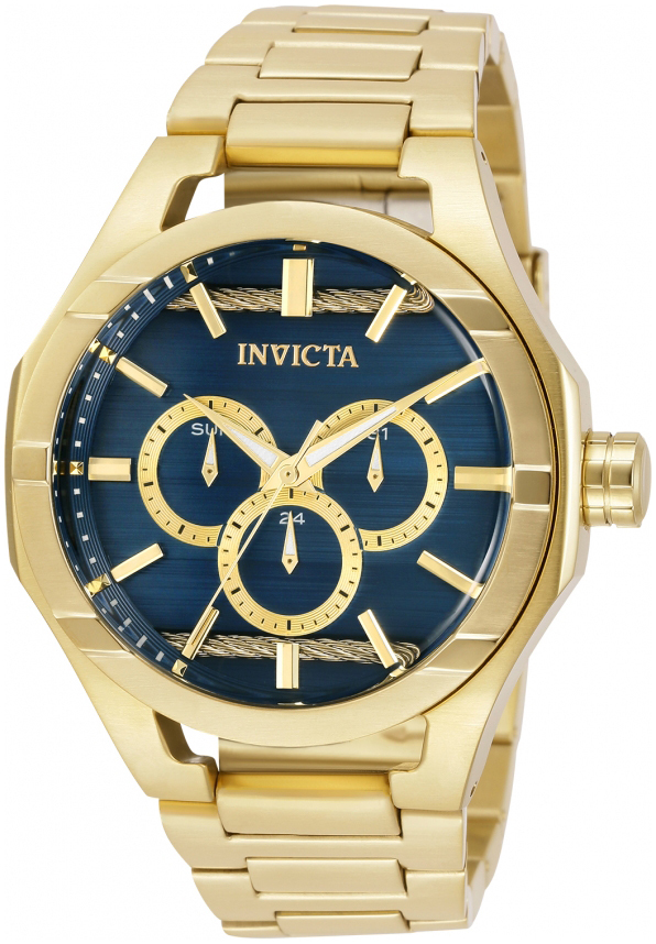 Invicta Herreklokke 31830 Blå/Gulltonet stål Ø48 mm