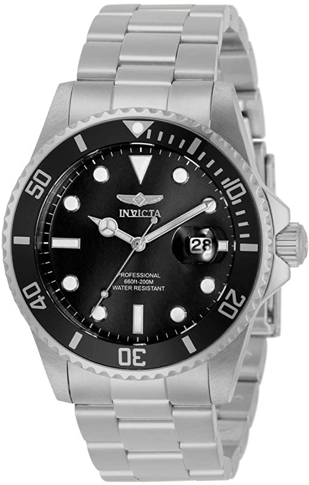 Invicta Herreklokke 33266 Sort/Stål Ø42 mm