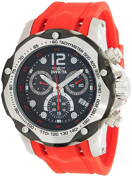 Invicta Herreklokke 33934 Speedway Sort/Gummi Ø51 mm