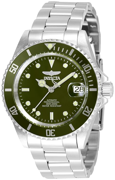 Invicta Herreklokke 35690 Pro Diver Grønn/Stål Ø40 mm