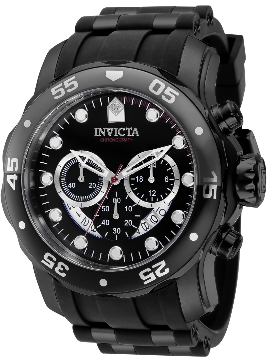 Invicta Herreklokke 37231 Pro Diver Sort/Stål Ø48 mm