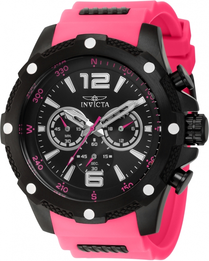 Invicta Herreklokke 43000 I-Force Sort/Gummi Ø50 mm