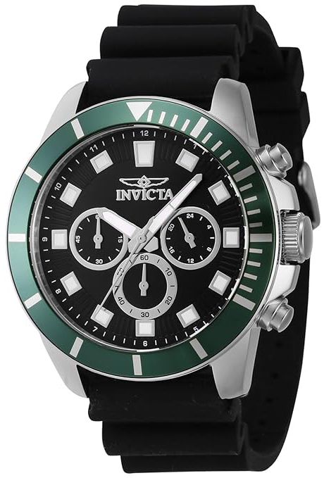 Invicta Herreklokke 46078 Pro Diver Sort/Gummi Ø45 mm