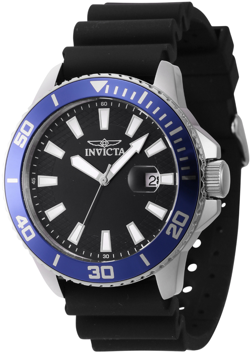 Invicta Herreklokke 46089 Pro Diver Sort/Gummi Ø45 mm