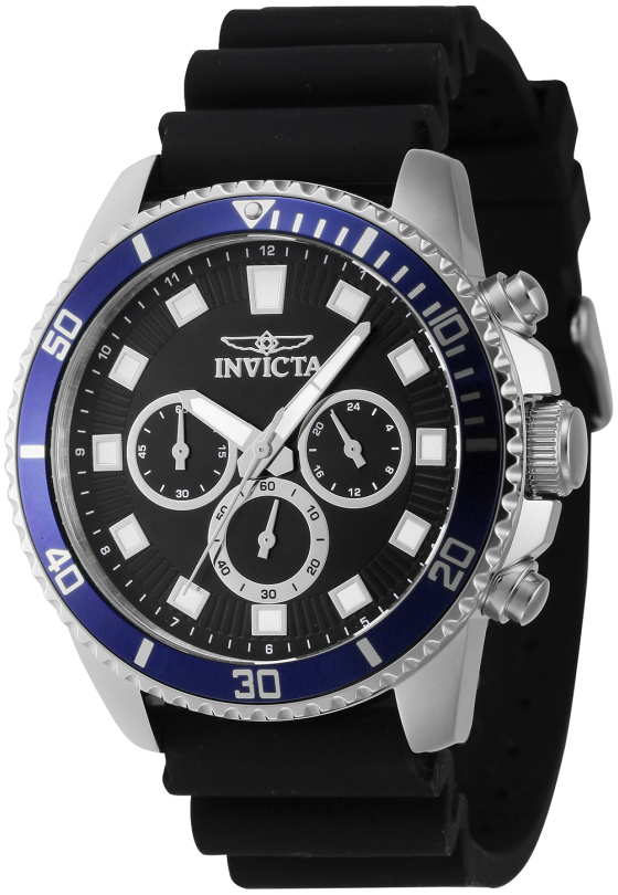 Invicta Herreklokke 46118 Pro Diver Sort/Gummi Ø45 mm