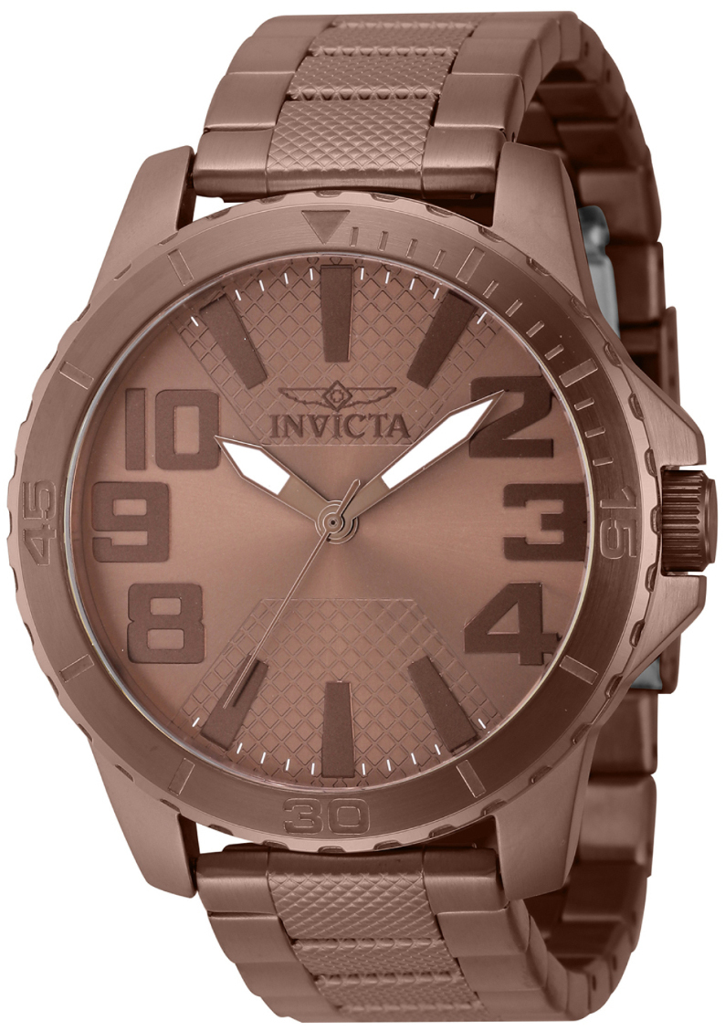 Invicta Herreklokke 46303 Speedway Brun/Stål Ø48 mm