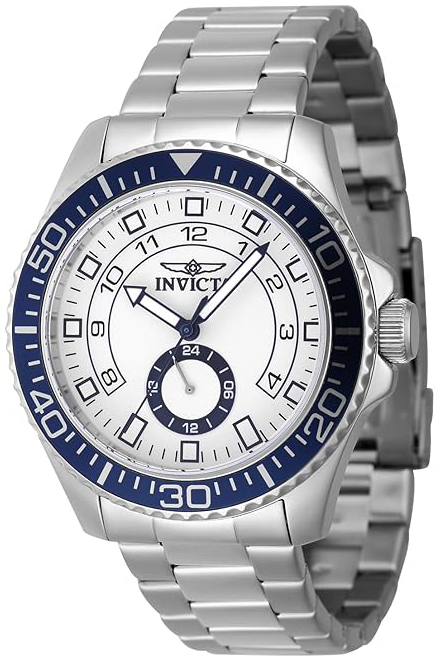 Invicta Herreklokke 47124 Pro Diver Sølvfarget/Stål Ø44 mm