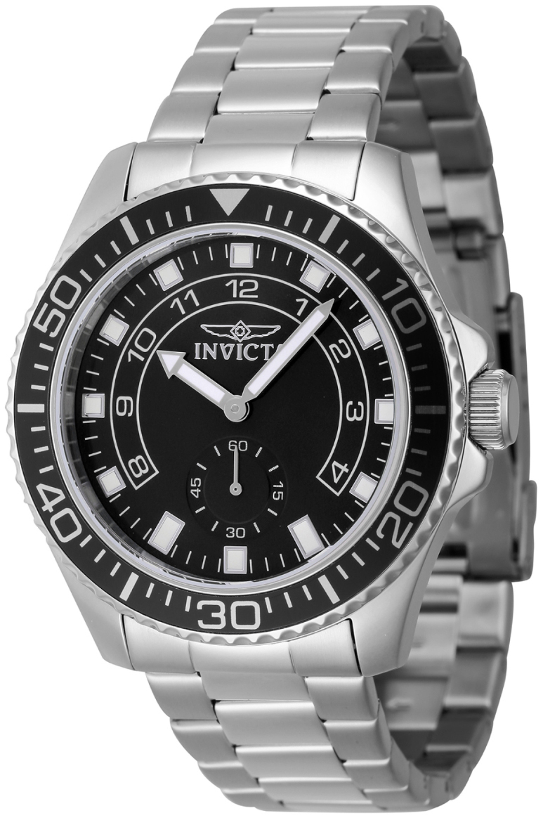 Invicta Herreklokke 47125 Pro Diver Sort/Stål Ø44 mm
