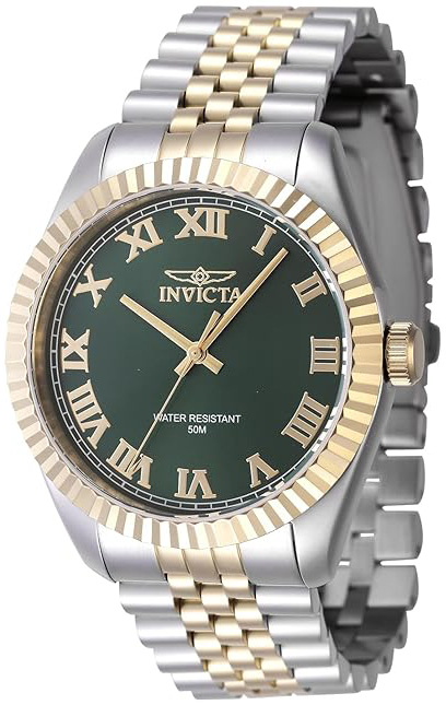 Invicta Herreklokke 47403 Specialty Grønn/Gulltonet stål Ø43 mm